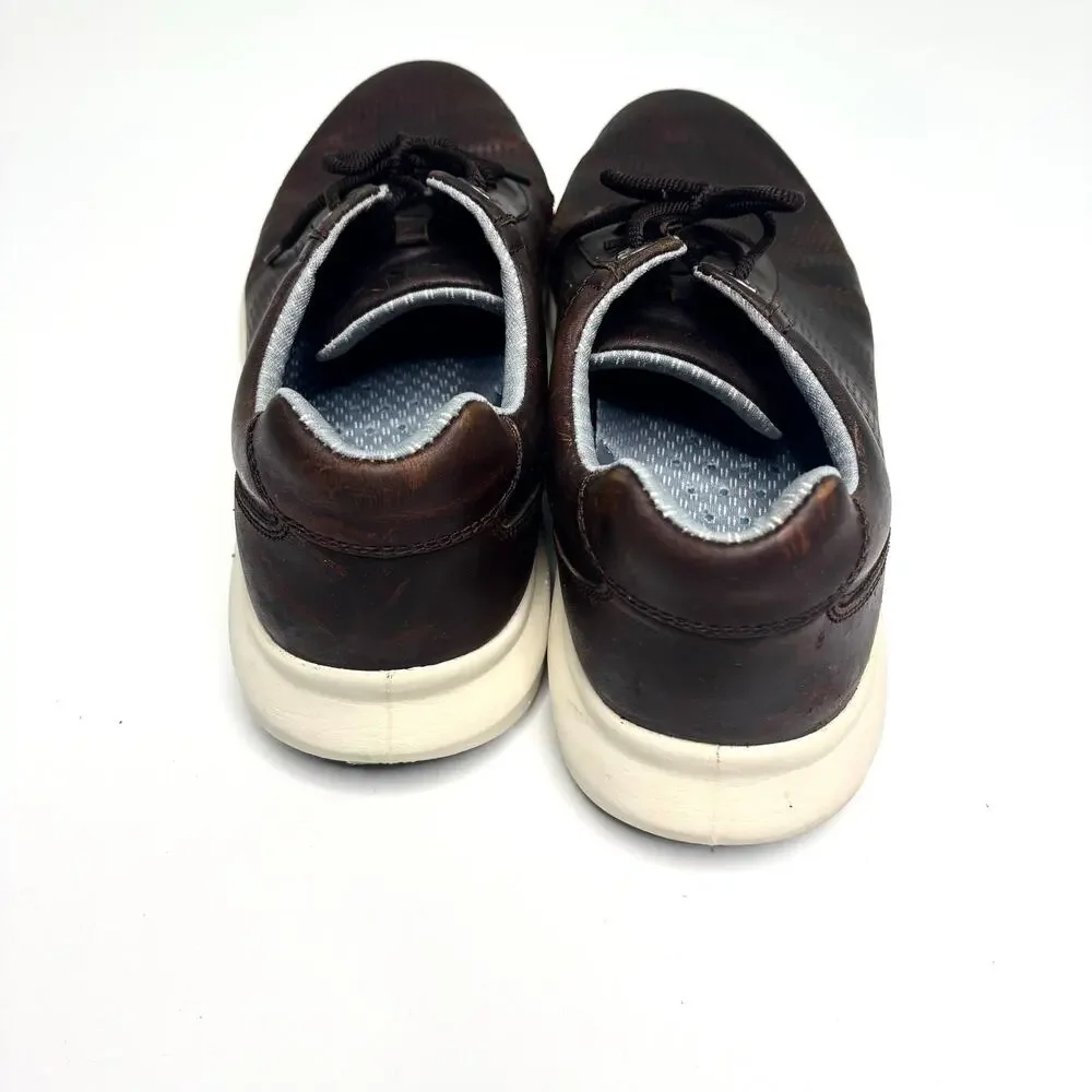 Johnston & Murphy Brown Perforated Leather Lace Up Oxford Sneaker Sole 11.5